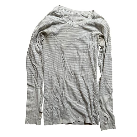 Lululemon Swiftly Tech Long Sleeve Heathered Slate Running Shirt XS - Picture 1 of 6